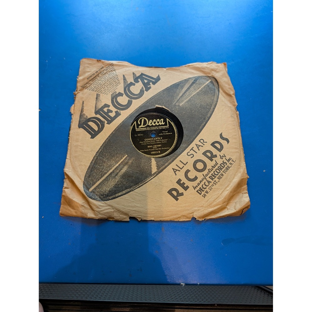 Bing Crosby Moonlight Becomes You Decca 18513 78 RPM 10" Shellac Record
